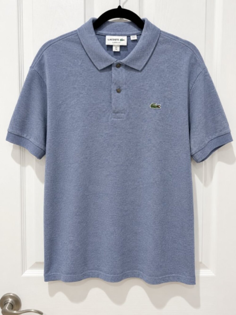 Lacoste Classic Fit Polo Men’s L Blue Heather Crocodile Preppy Golf